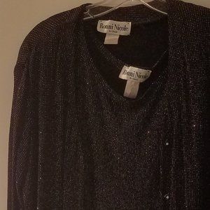 Long Black Dress and Long Jacket with awesome glam